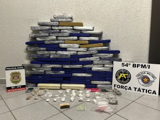 Operação policial apreende grande quantidade de drogas em Capão Bonito