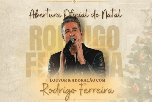 Abertura oficial da Programação de Natal terá show com Rodrigo Ferreira