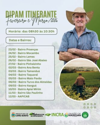 DIPAM Itinerante facilita atendimentos de produtores rurais