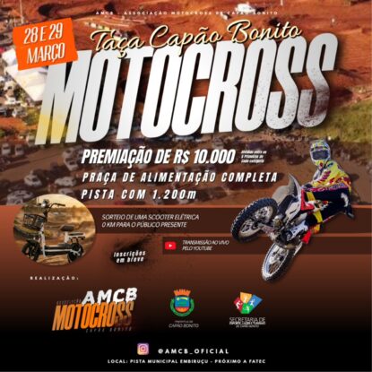 Capão Bonito recebe Taça Capão Bonito de Motocross com premiação de R$ 10 mil e atrações para toda a família