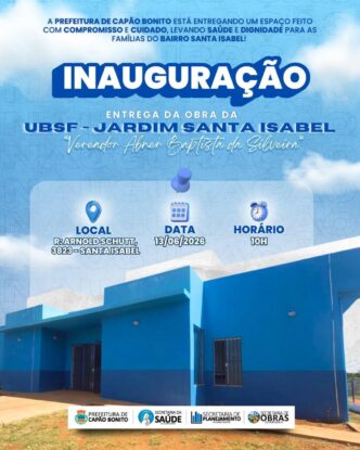 Nova UBS do Jardim Santa Isabel será inaugurada neste sábado