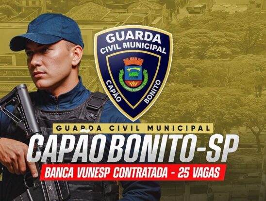 Prefeitura de Capão Bonito contrata VUNESP para organizar concurso da Guarda Civil Municipal