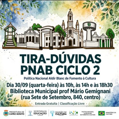 Tira-dúvidas do PNAB Ciclo 2 acontece nesta quarta-feira
