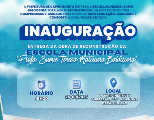 Capão Bonito prepara inauguração de nova UBS Rural e entrega da Escola Municipal Sumie Baldissera