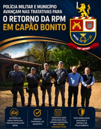Polícia Militar Prefeitura de Capão Bonito avançam nas tratativas para o retorno da RPM