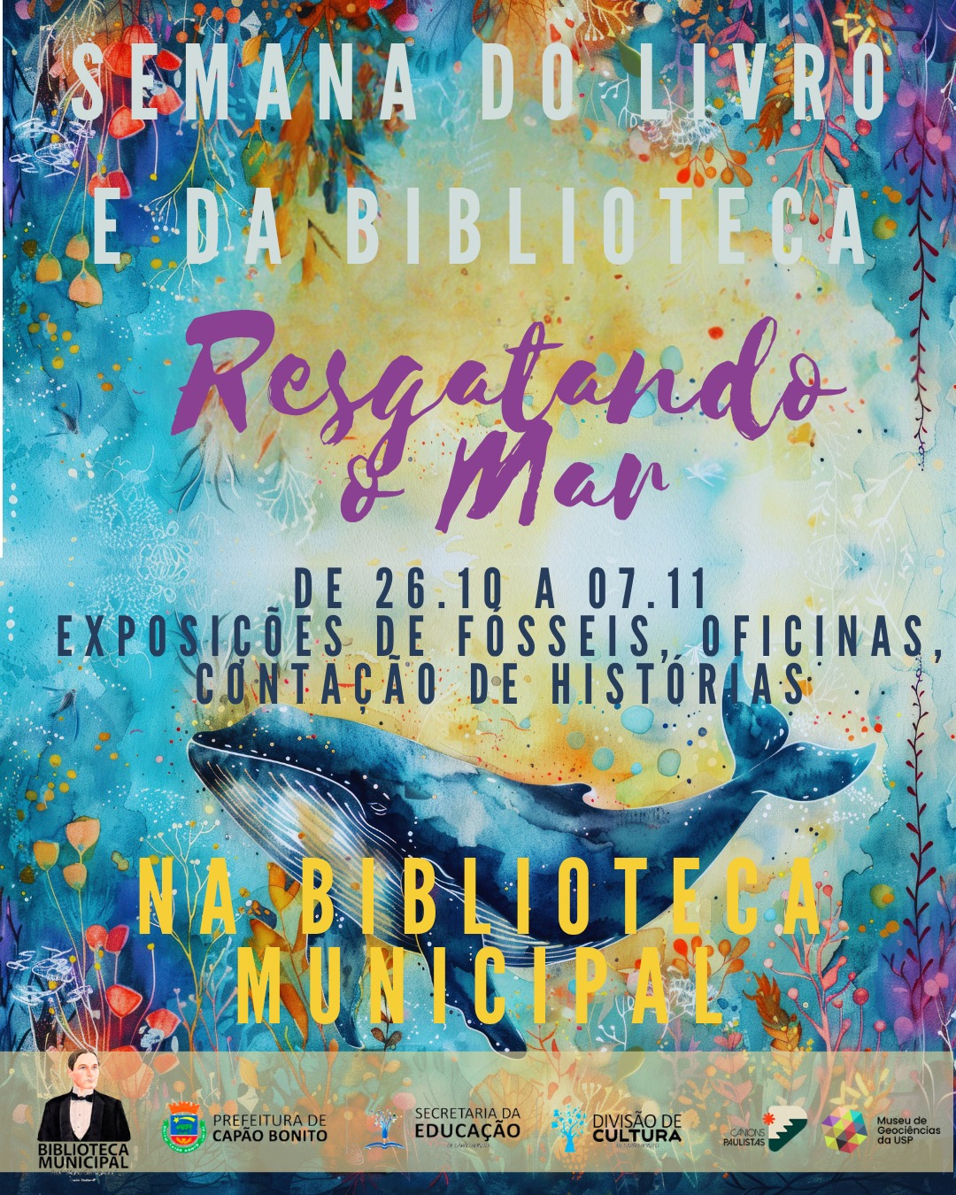 Semana do Livro e da Biblioteca 2026 apresenta programação gratuita com ciência, cultura e atividades educativas em Capão Bonito