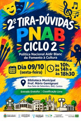 Capão Bonito realiza 2º Tira-Dúvidas da PNAB Ciclo 2